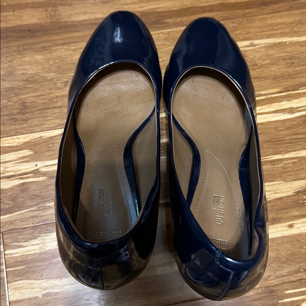 Navy Patent Leather Flats